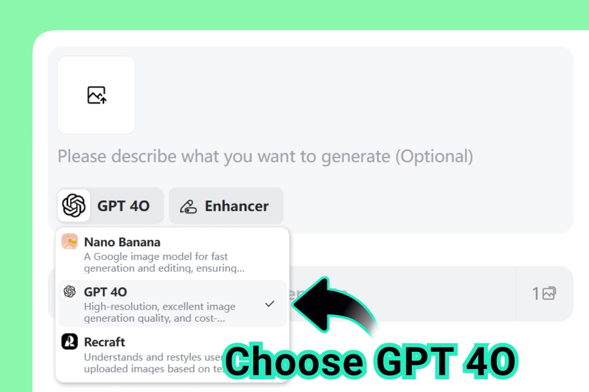 Step 1: Select the GPT Image 1.5 Model Step 1: Select the GPT Image 1.5 Model
