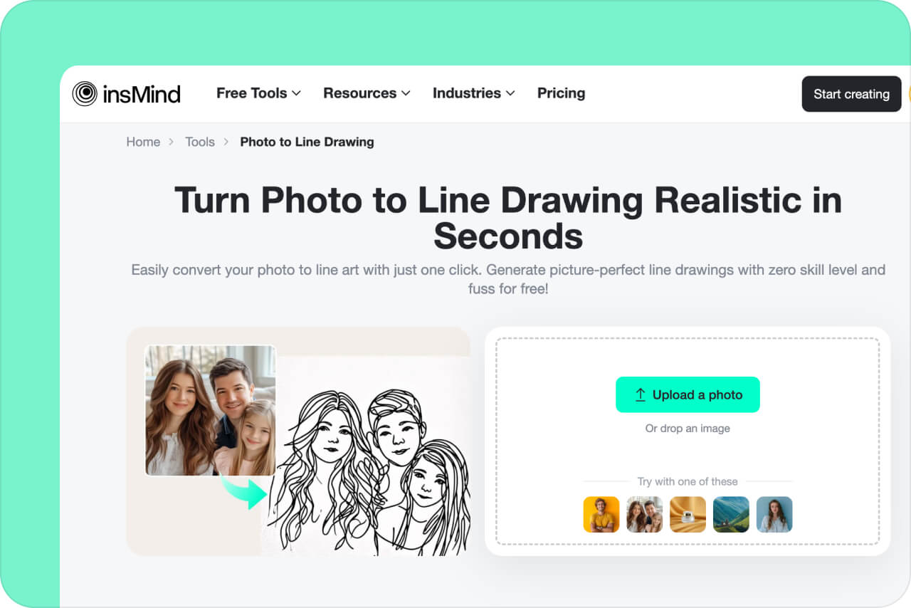 Step 1. Open the Photo to Line Drawing Tool Step 1. Open the Photo to Line Drawing Tool