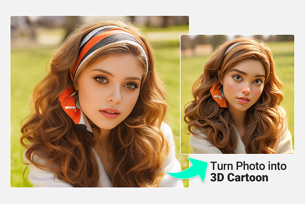 Photo to 3d cartoon