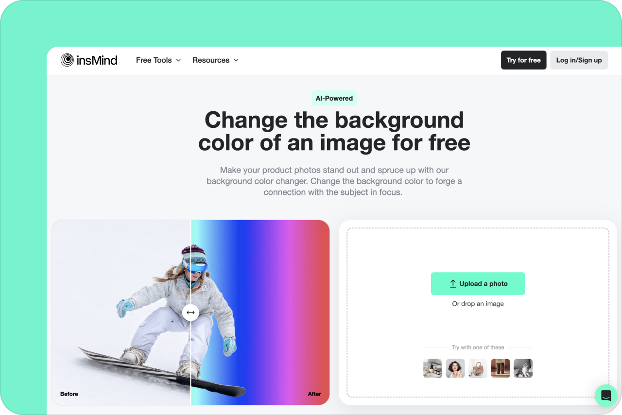 Access insMind Background Color Changer Access insMind Background Color Changer