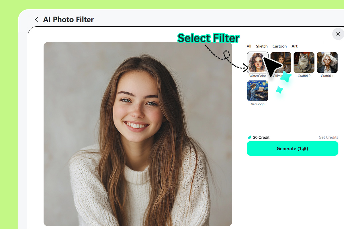 Select an Art Filter Select an Art Filter