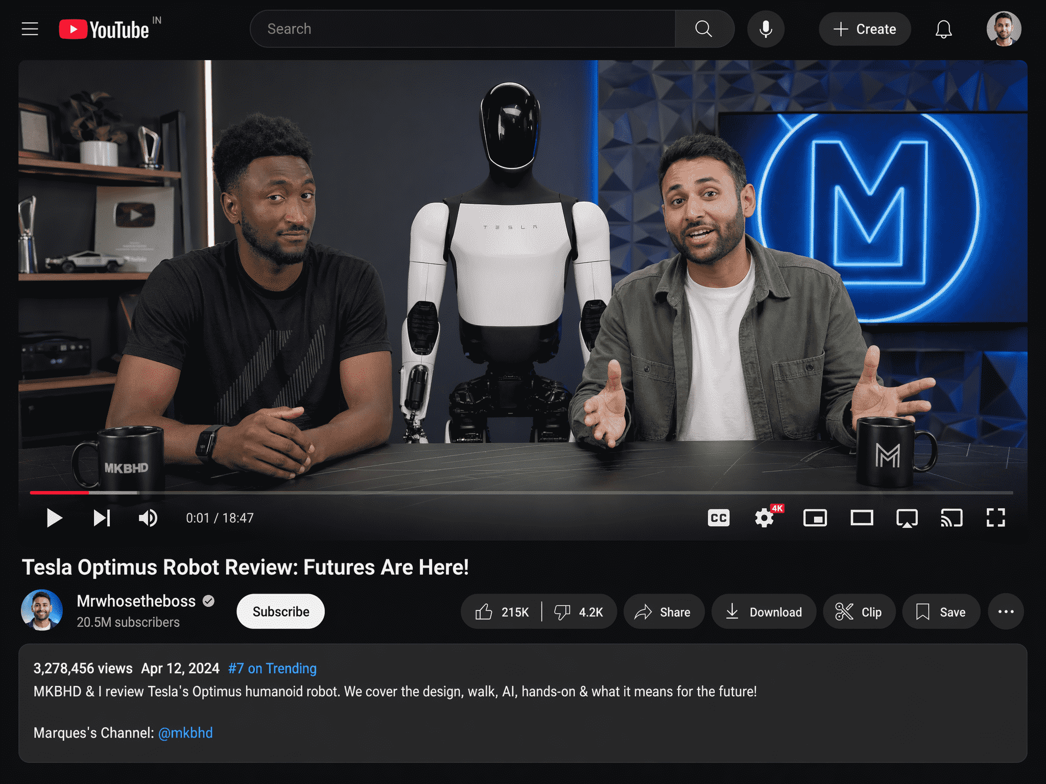 YouTube UI Mockup