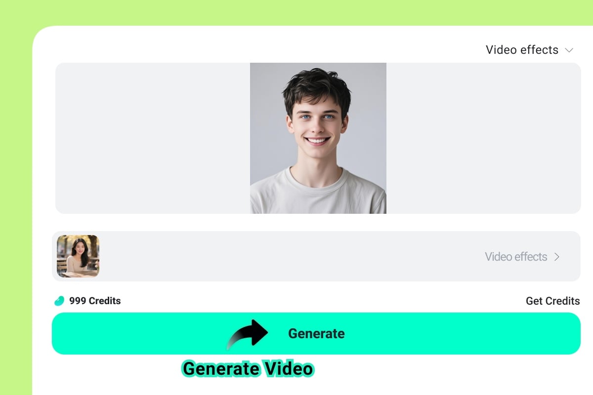 Step 2: Generate Your Animated Face Video Step 2: Generate Your Animated Face Video