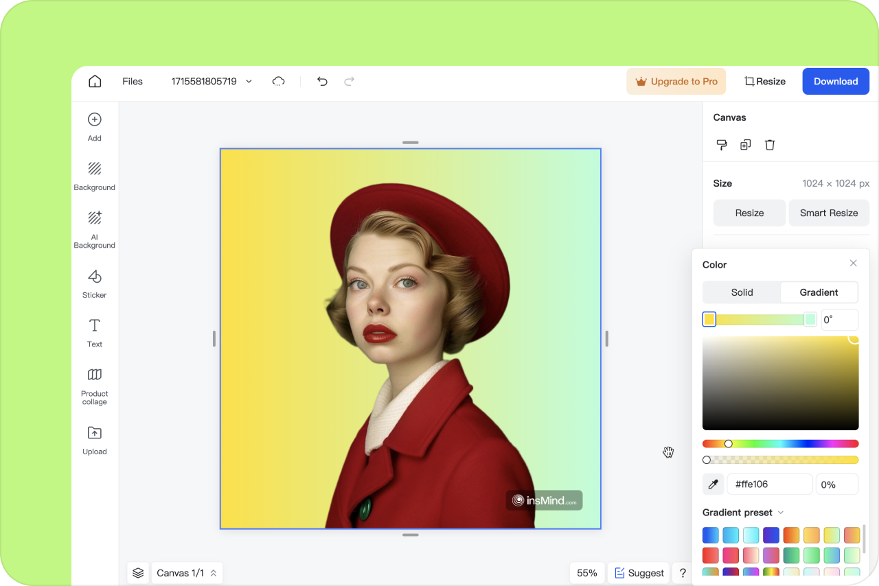 Change the background color Change the background color