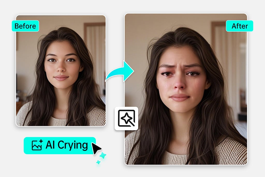 Instantly Add Crying Face Effects to Your Photo Online Instantly Add Crying Face Effects to Your Photo Online