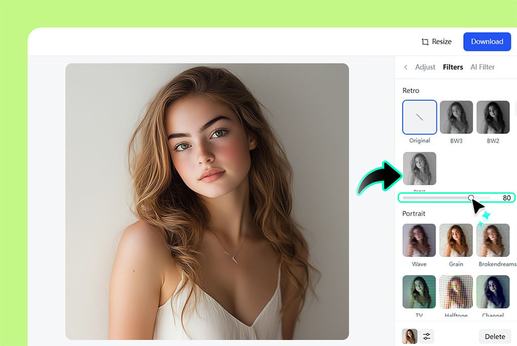 Step 2: Choose your favorite AI photo effect and click Generate