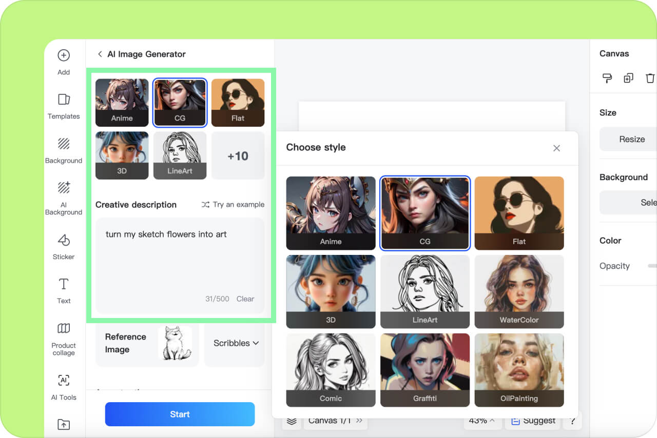 Step 3: Add Text Descriptions and Select Style Step 3: Add Text Descriptions and Select Style