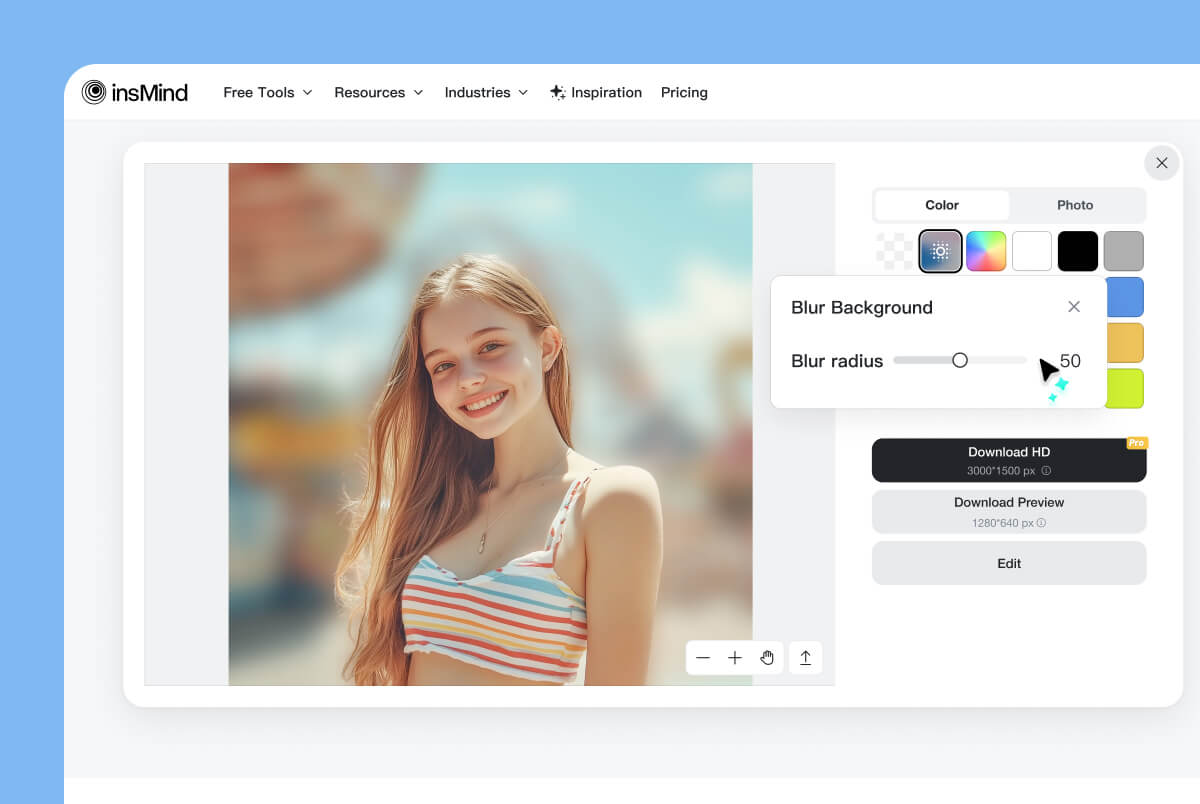 Adjust Blur Radius Adjust Blur Radius