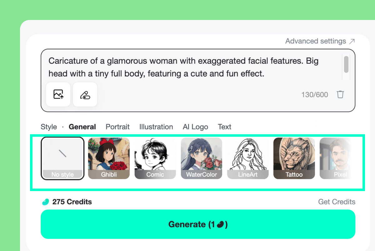 Step 2. Select a Character Style Step 2. Select a Character Style