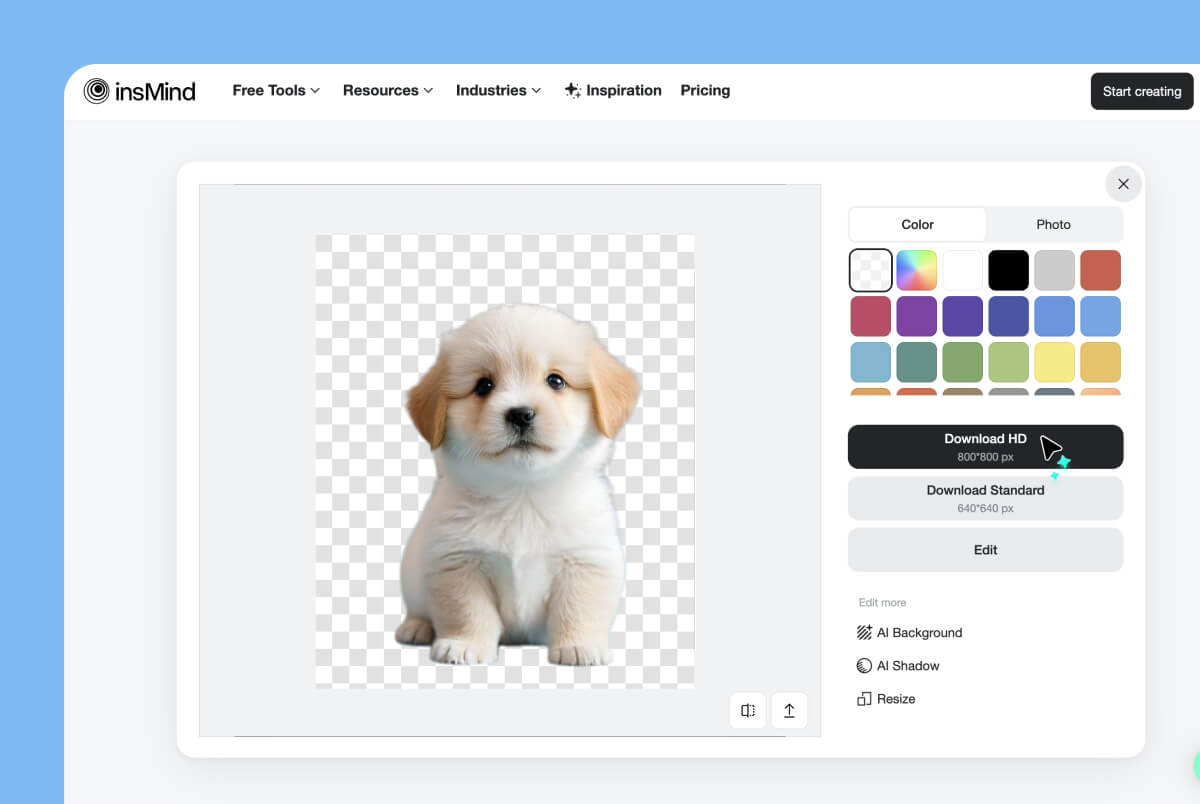 Step 3. Download Your PNG Photo Step 3. Download Your PNG Photo