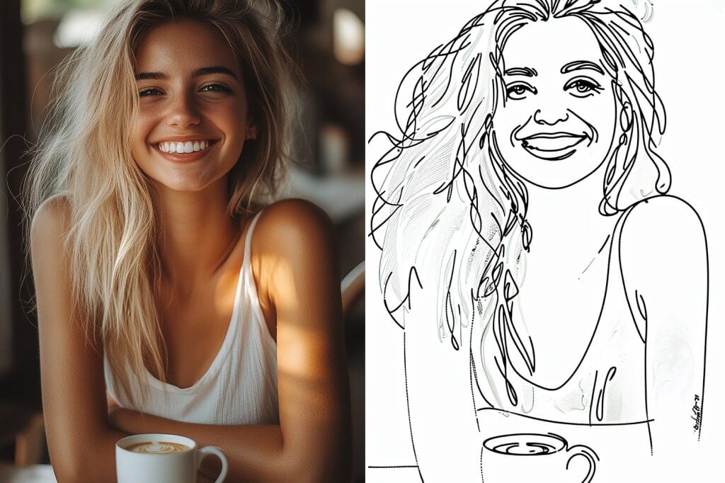 Turn a Portrait Photo into Line Drawing Turn a Portrait Photo into Line Drawing
