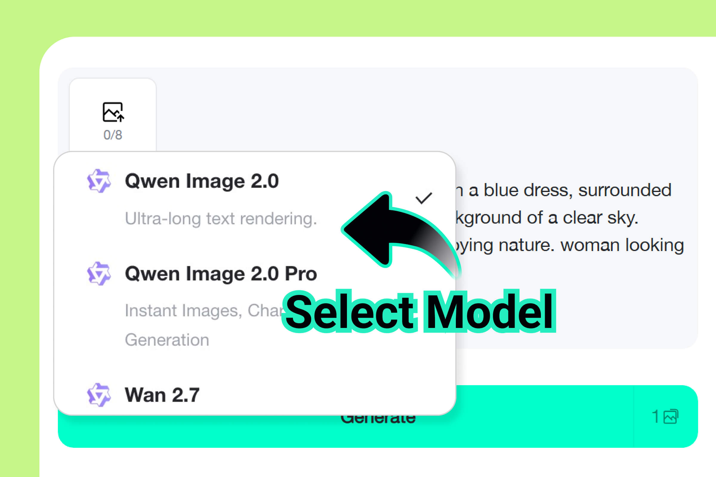Choose the Qwen Image 2.0 Model Choose the Qwen Image 2.0 Model