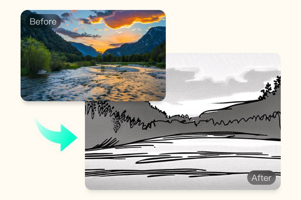 Convert a Landscape Photo to Line Art Convert a Landscape Photo to Line Art
