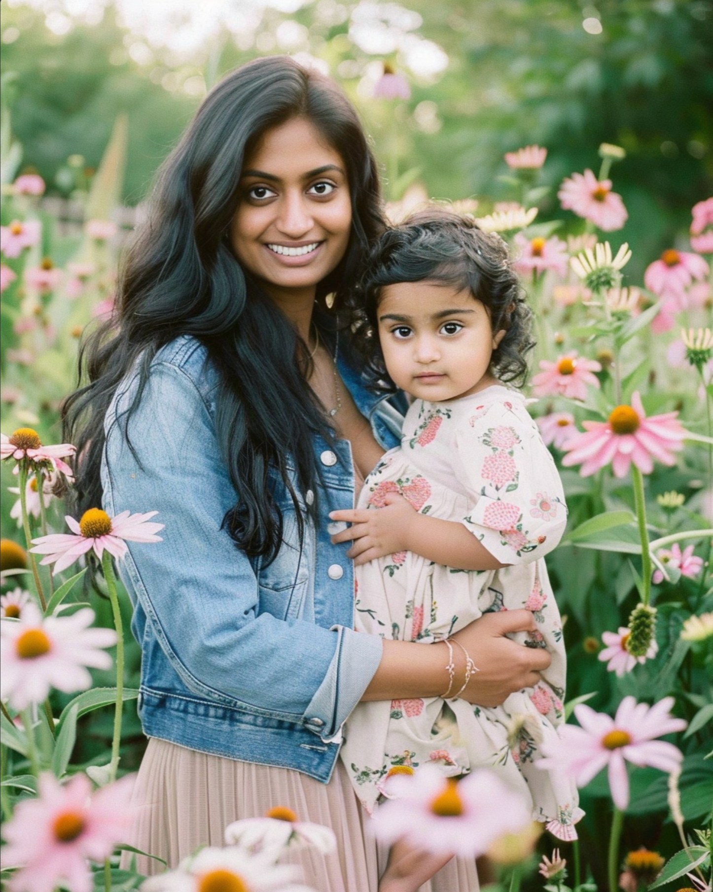 Watercolor Mother Holding Daughter Watercolor Mother Holding Daughter