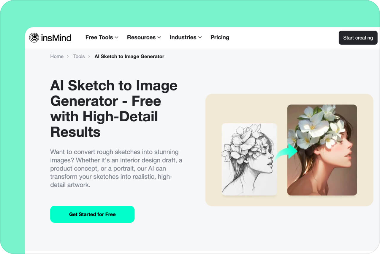 Open insMind AI Sketch Generator Open insMind AI Sketch Generator