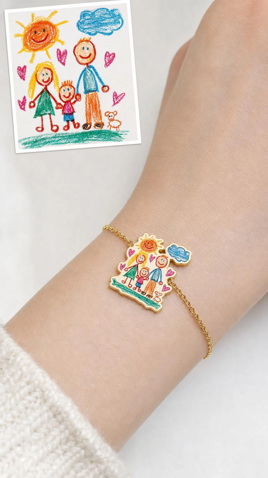 Turn Your Kid's Drawing Into A Bracelet