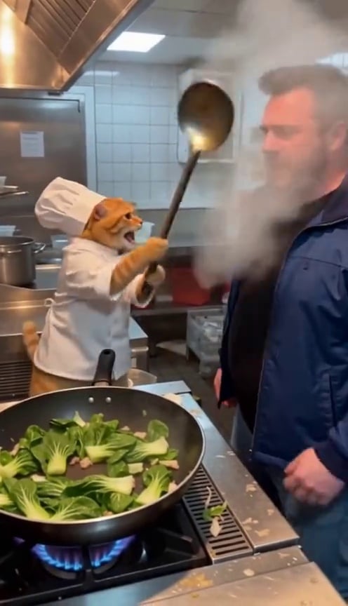 Angry Cat Cook