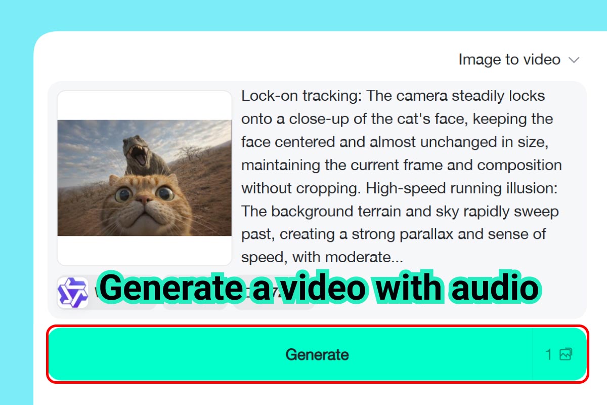 Step 3: AI Generates Video and Audio Together Step 3: AI Generates Video and Audio Together