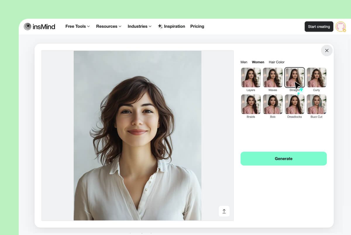 Choose a Hairstyle or Haircut Filter