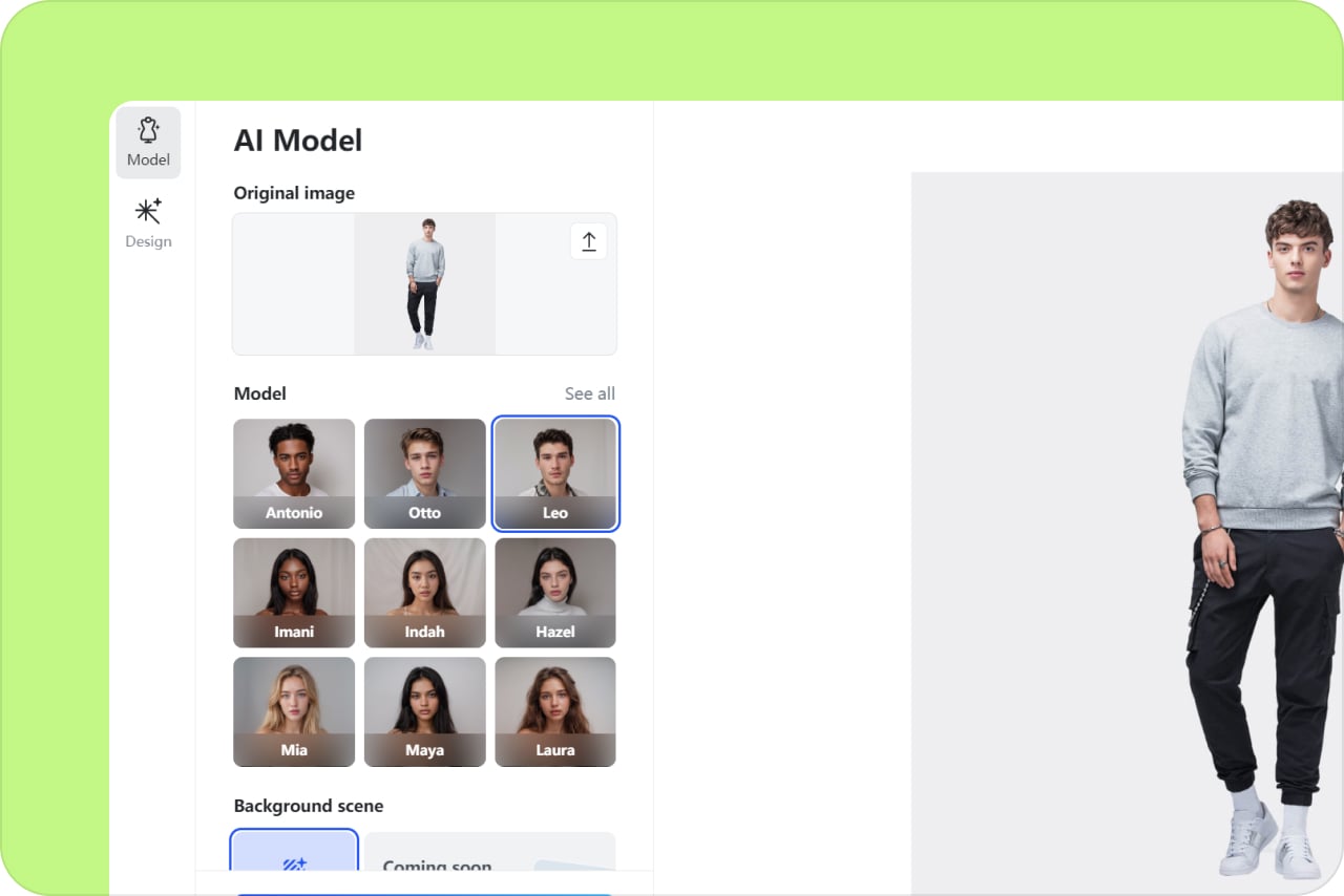 Choose your desired model Choose your desired model