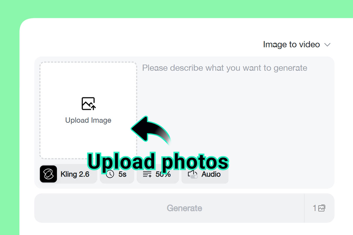 Step 1: Upload a Photo or Generate One Step 1: Upload a Photo or Generate One
