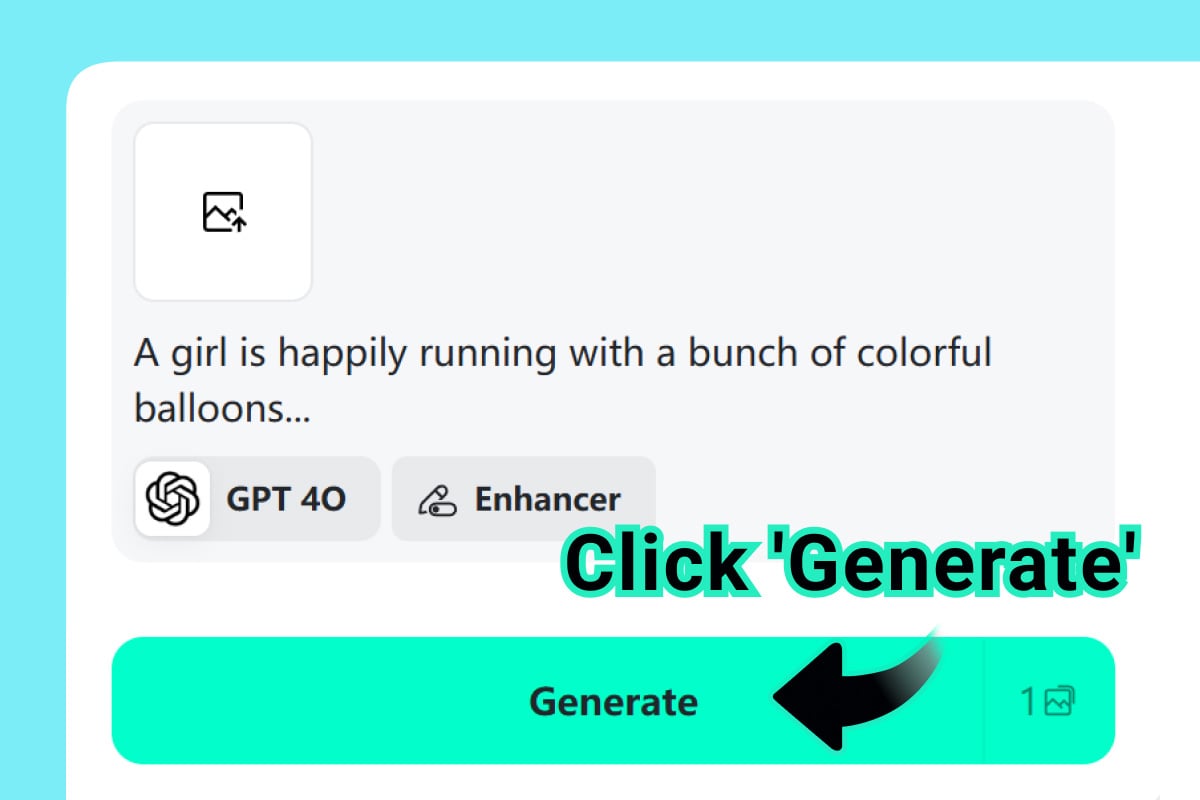 Step 3: Generate the image Step 3: Generate the image